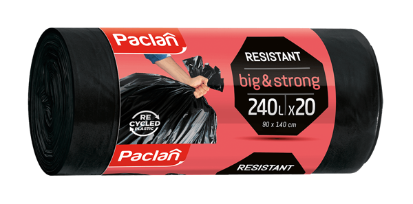 Vreće za smeće Paclan Resistant Big&Strong 240 l, 20 kom