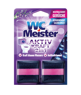 Kocke za vodokotlić WC Meister Aktiv kraft Lavanda 2 x 50g