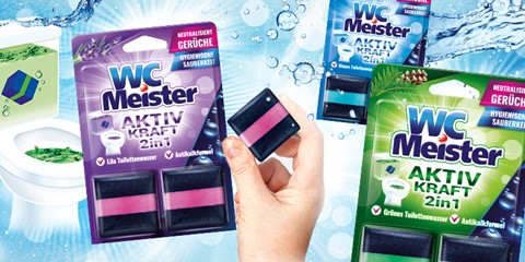 Kocke za vodokotlić WC Meister Aktiv kraft Lavanda 2 x 50g