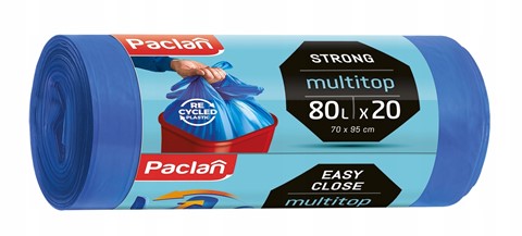 Vreće za smeće Paclan Multitop Strong 80L / 20 kom