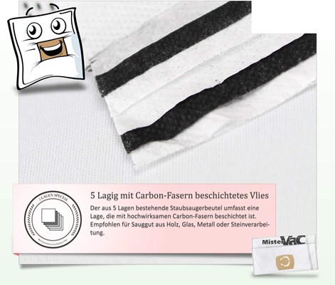 Vrećice za usisavače kompatibilne s ZA ELECTROLUX / NILFISK UZ920, UZ930, GD930, DP9000.. 5/1