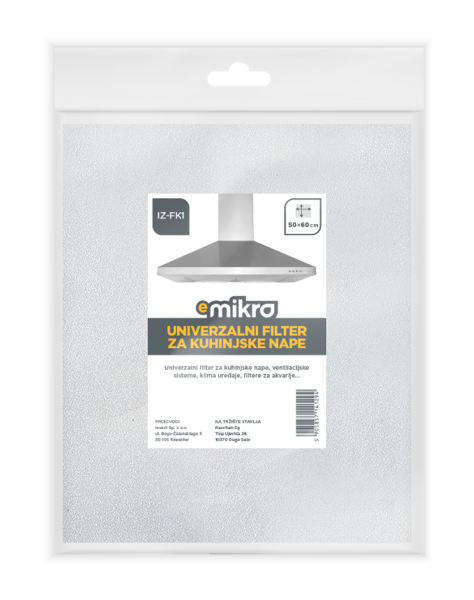 Univerzalni filter za kuhinjske nape IZ-FK1, 50x60 cm