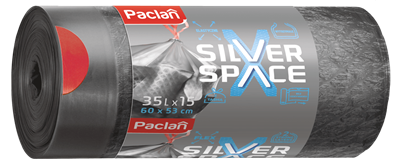 Vreće za smeće Paclan Silver Space 35L, 15 kom