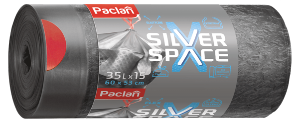 Vreće za smeće Paclan Silver Space 35L, 15 kom