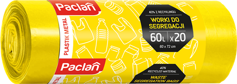 Vreće za razvrstavanje otpada - Plastika / 60x72 cm / 60l, 20 kom