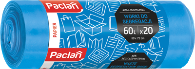 Vreće za razvrstavanje otpada - Papir / 60x72 cm / 60l, 20 kom
