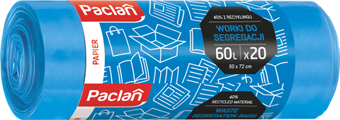 Vreće za razvrstavanje otpada - Papir / 60x72 cm / 60l, 20 kom