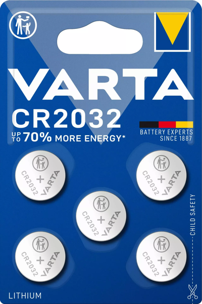 Baterija Varta CR2032 Lithium 3V, 5 kom