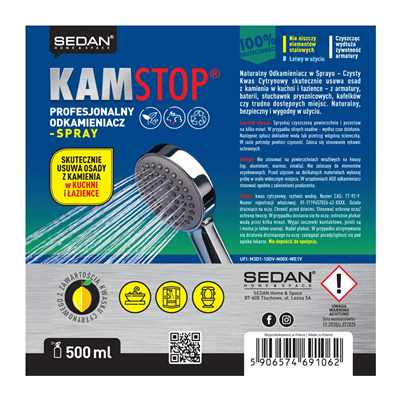 Ekološko sredstvo za uklanjanje kamenca u spreju Kamstop, 500 ml