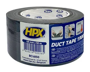 HPX Duct Tape 1900 crna ljepljiva traka 48 mm × 50 m – HPX856169