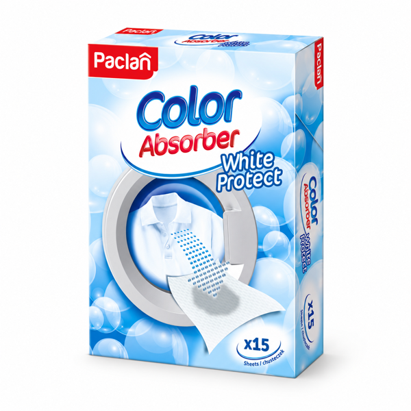 Maramice za zaštitu bijelog rublja Paclan Color Absorber White Protect – 15 kom