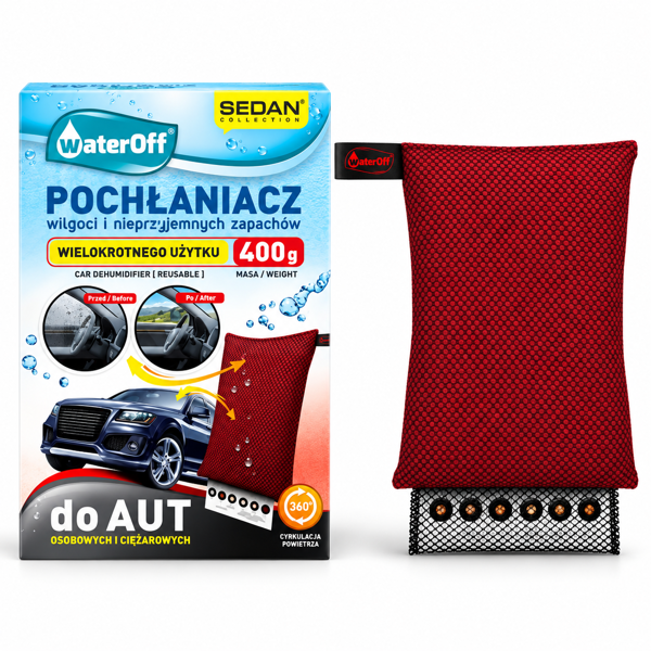 Sakupljač vlage za automobil waterOff 400 g – višekratni