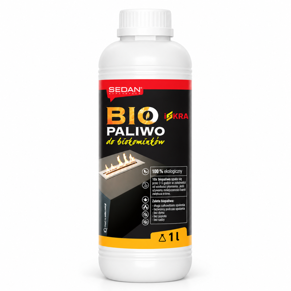 Biogorivo za biokamine ISKRA – bioetanol bez mirisa, 1 L