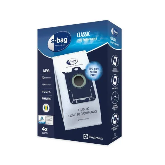 Originalne Electrolux E201S s-bag® Classic Long Performance vrećice – 4 kom