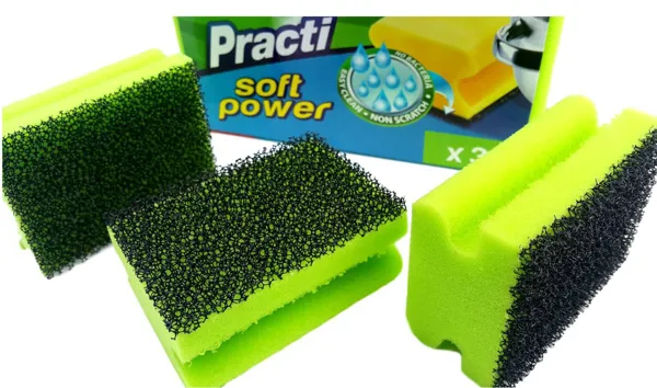 Spužvice za pranje posuđa Paclan Practi Soft Power 3/1