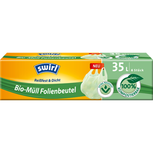 Bio razgradive vreće za smeće Swirl 35L/6 kom s ručkom