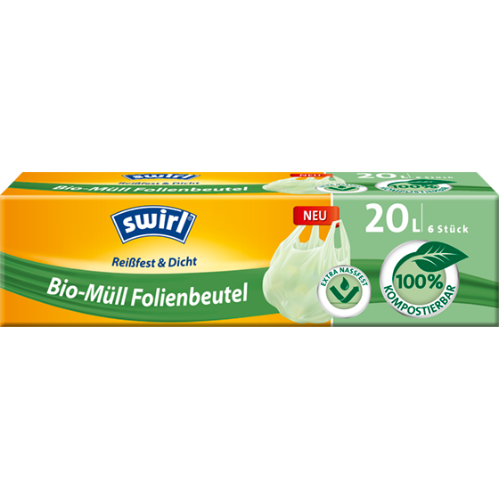 BIO RAZGRADIVE VREĆE ZA SMEĆE SWIRL 20L/6 KOM S RUČKOM